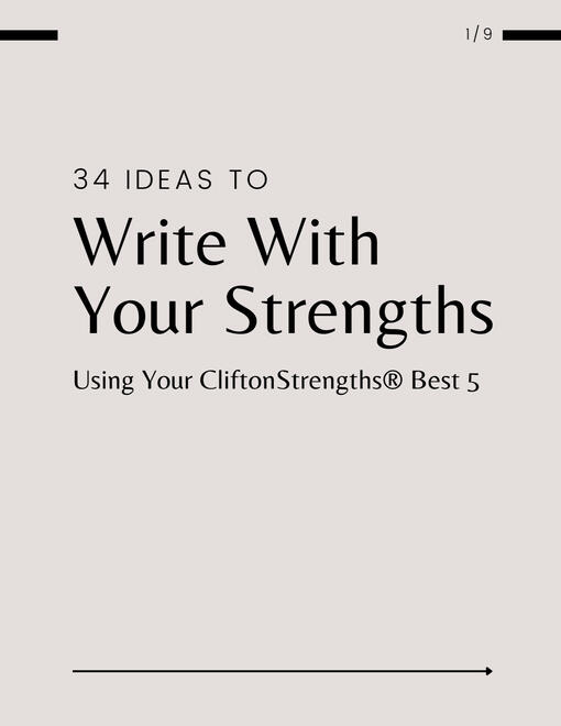 Write With Your Strengths - Cover Page